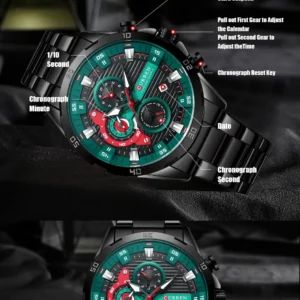 CURREN Stainless Steel Watches for Mens Creative Fashion Luminous Dial with Chronograph Clock Male Casual Wristwatches - Image 20