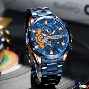 CURREN Stainless Steel Watches for Mens Creative Fashion Luminous Dial with Chronograph Clock Male Casual Wristwatches - Image 26