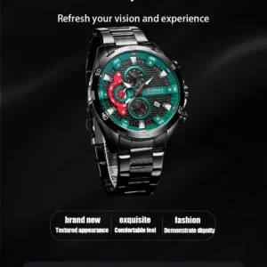 CURREN Stainless Steel Watches for Mens Creative Fashion Luminous Dial with Chronograph Clock Male Casual Wristwatches - Image 16