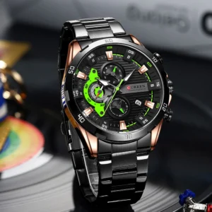 CURREN Stainless Steel Watches for Mens Creative Fashion Luminous Dial with Chronograph Clock Male Casual Wristwatches - Image 29